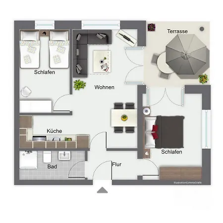 Duenenblick 20 Apartment *